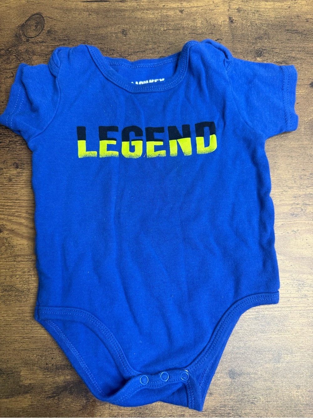 ⭐️5 for $20⭐️ Monkey Bars Blue "Legend" Baby Onesie 18M